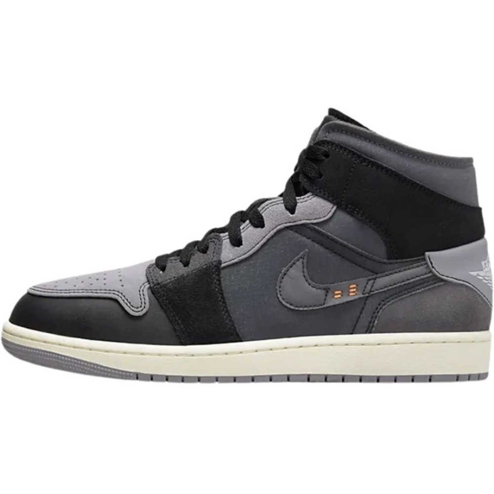 Men Grey Mid Jordans 1